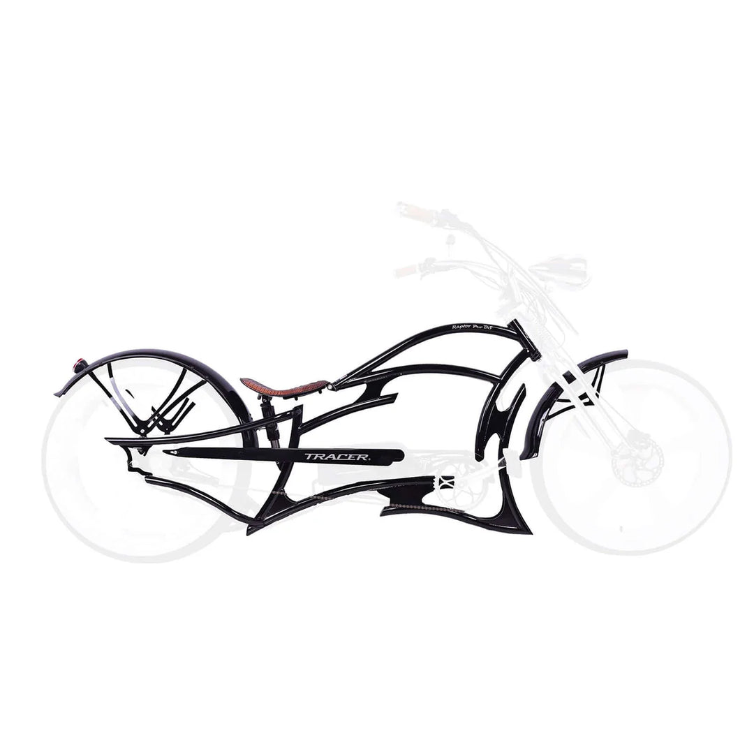 Tracer FM-RAPTOR Ebike Frame 26inch Stretch Chopper for Single Speed/7 Speed - EBike Haul