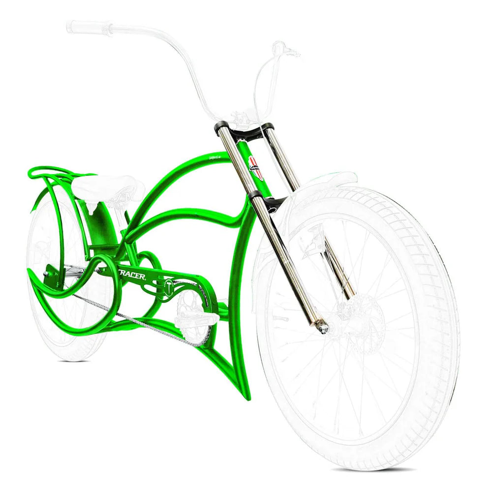 Tracer FM-Leopard GT 26" Stretch Beach Cruiser Steel Frame Triple Tree Fork and Guard - EBike Haul