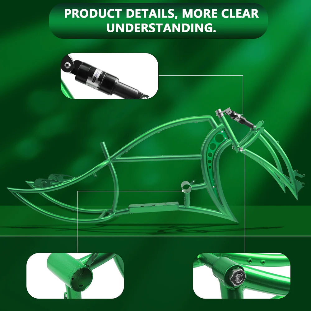 Tracer Signature Pro 26" Chopper Cruiser Electric Bike Frame - EBike Haul