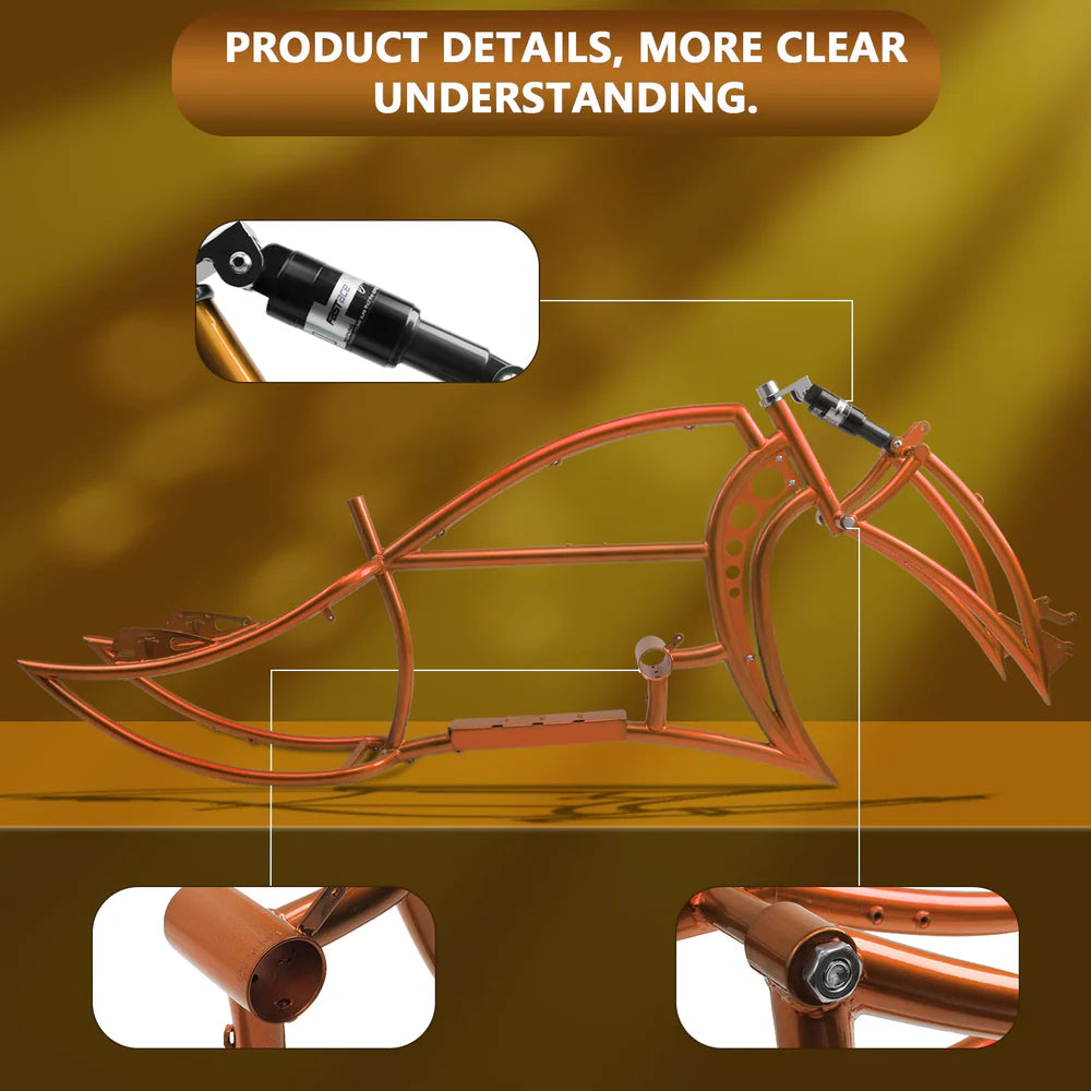 Tracer Signature Pro 26" Chopper Cruiser Electric Bike Frame - EBike Haul