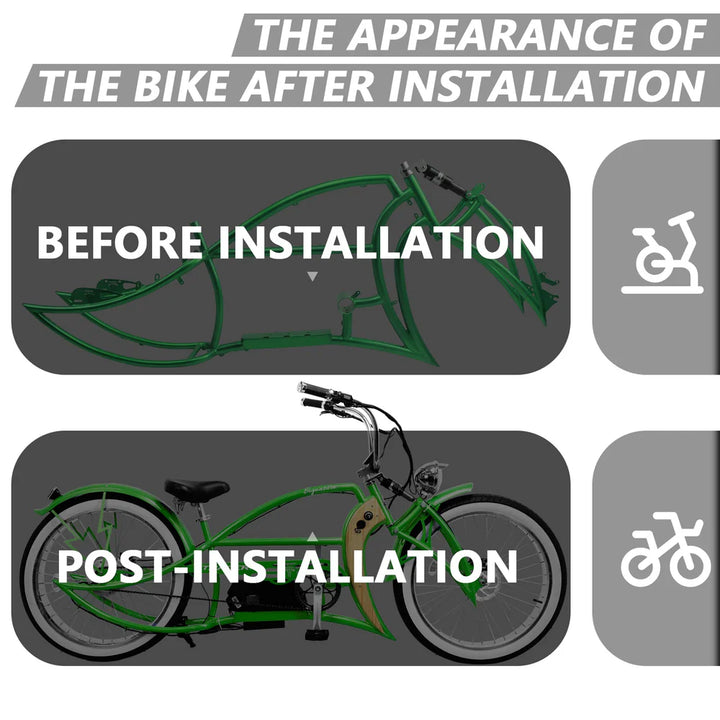 Tracer Signature Pro 26" Chopper Cruiser Electric Bike Frame - EBike Haul