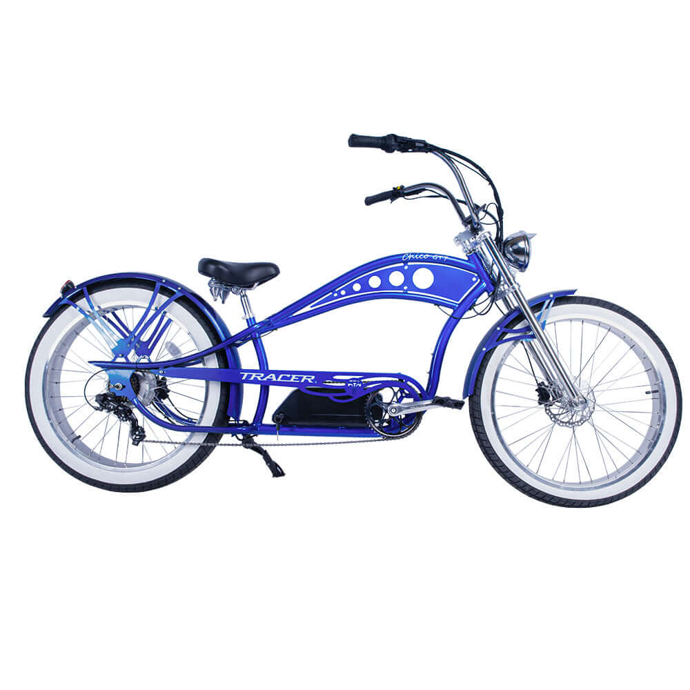 Tracer Chico GT7 750W Fat Tire, Chopper Style Stretch Cruiser Ebike