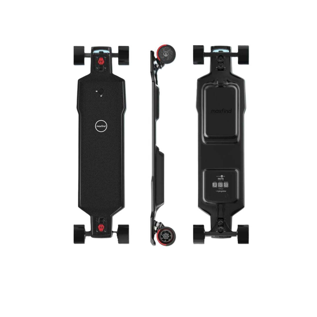 MAXFIND FF PRO| Dual 1000W Hub Motors, 28 MPH, 27 Miles E-Skateboard