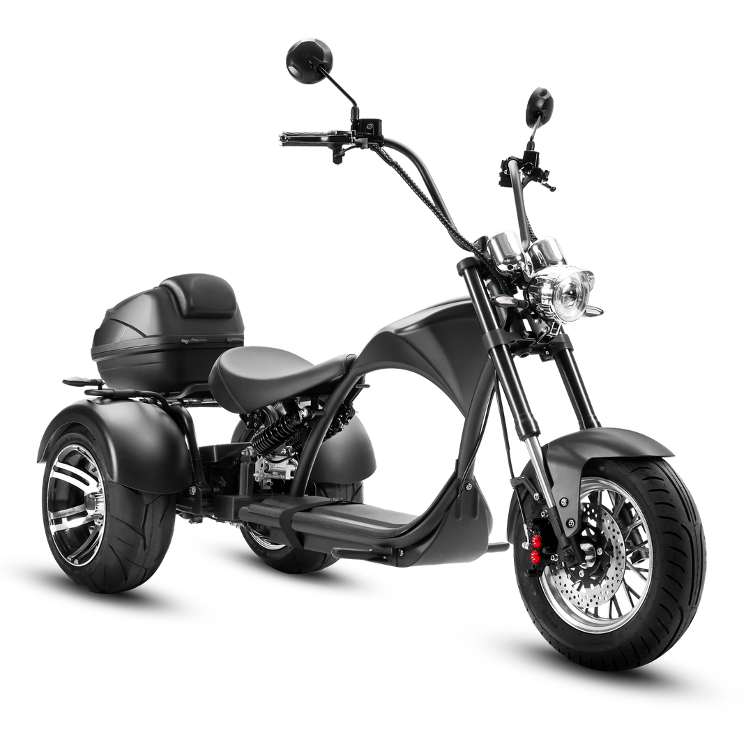 Eahora |M1P 2000W, 60V 30Ah 40MPH Trike Electric Chopper Motorcycle