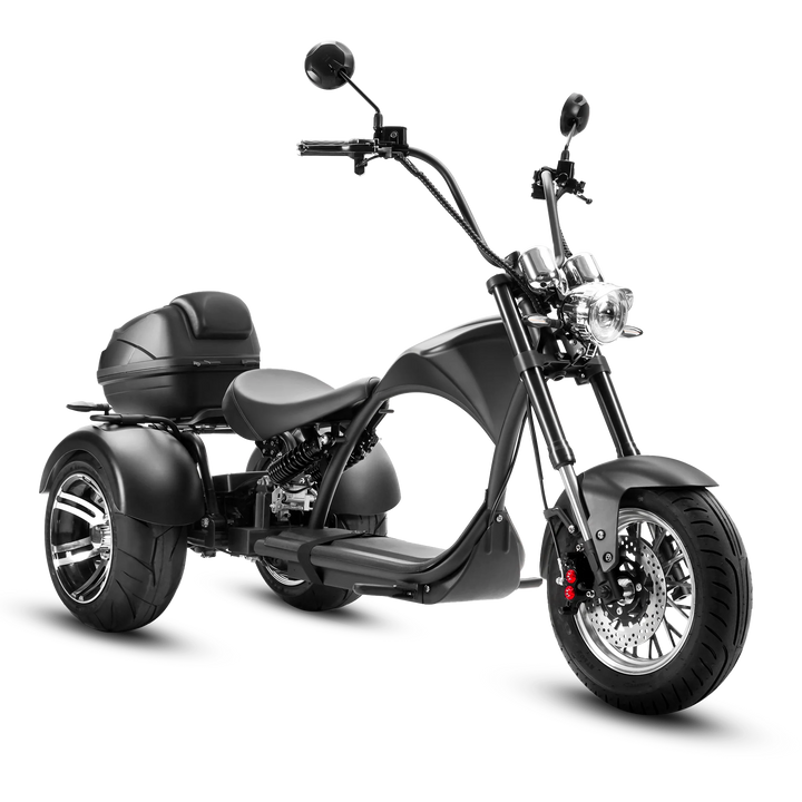 Eahora |M1P 2000W, 60V 30Ah 40MPH Trike Electric Chopper Motorcycle