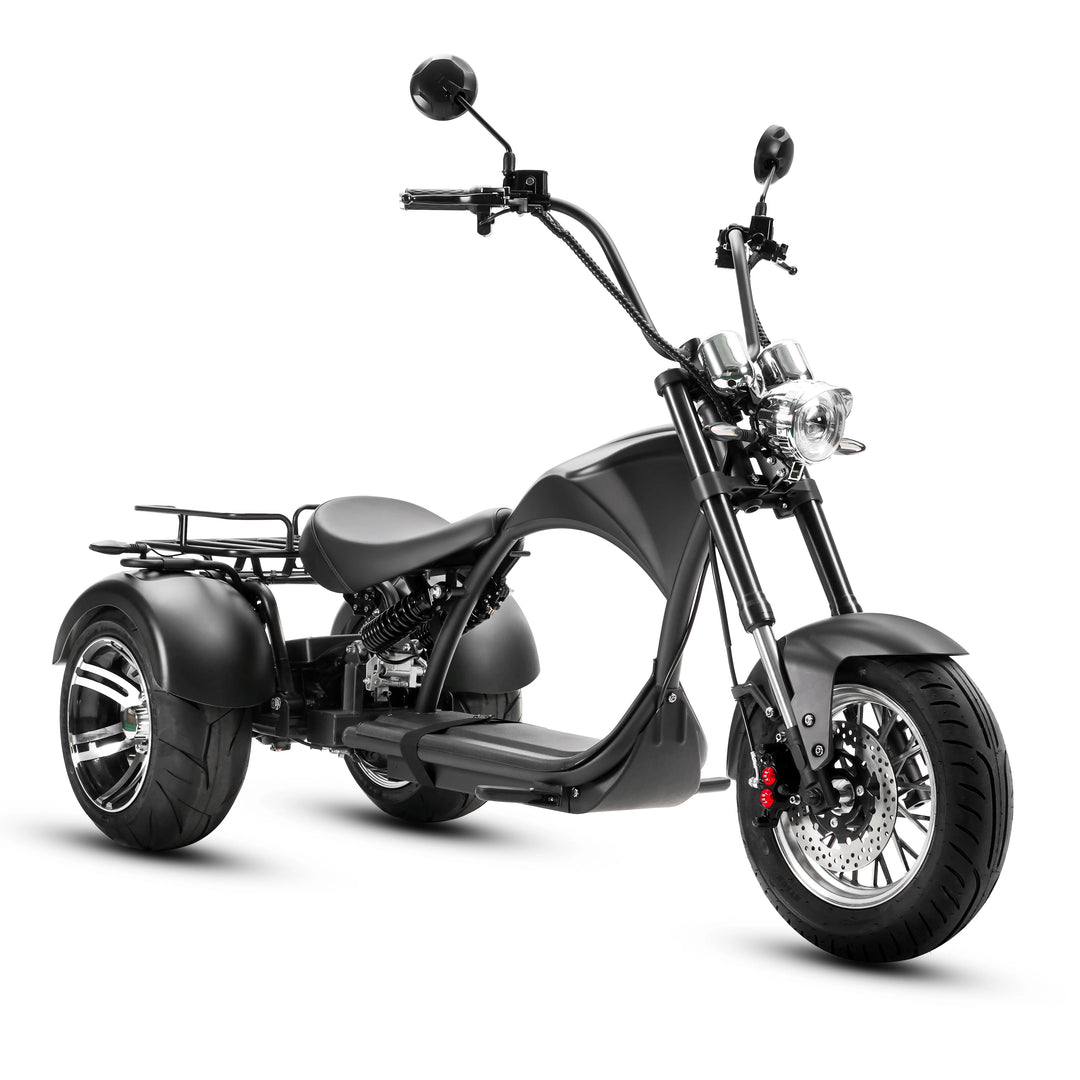 Eahora |M1P 2000W, 60V 30Ah 40MPH Trike Electric Chopper Motorcycle