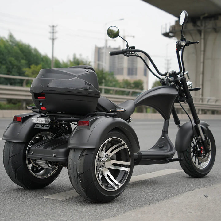 Eahora |M1P 2000W, 60V 30Ah 40MPH Trike Electric Chopper Motorcycle
