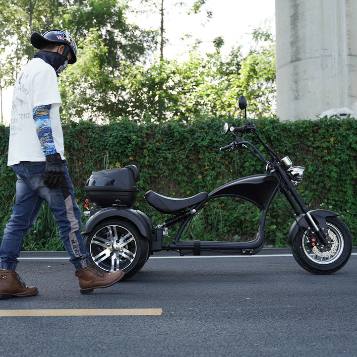 Eahora |M1P 2000W, 60V 30Ah 40MPH Trike Electric Chopper Motorcycle
