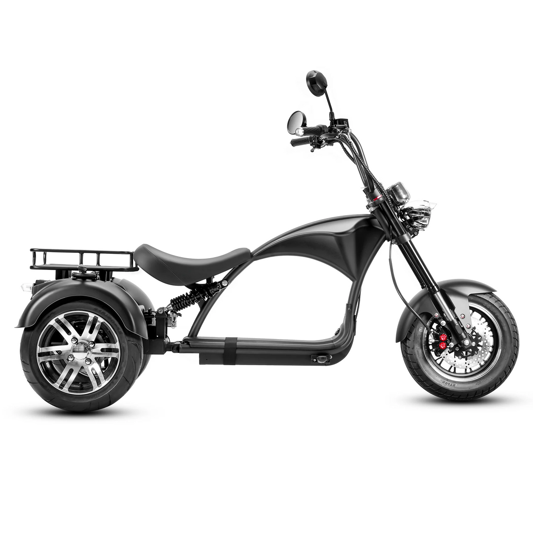 Eahora |M1P 2000W, 60V 30Ah 40MPH Trike Electric Chopper Motorcycle