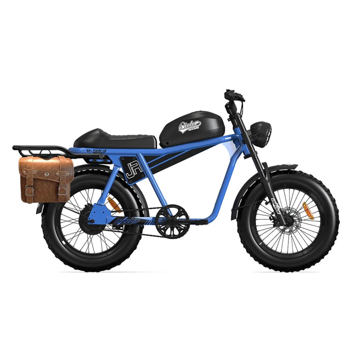 Qiolor Tiger JR| Cafe Racer Style, 24MPH, 400lb Cap Fat Tire E-Moped