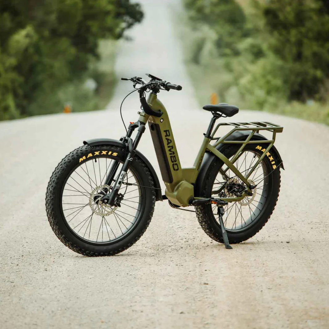 RAMBO Rebel 2.0| 48V 15Ah LG Battery,Quiet Mid-Drive Motor Electric Bike - EBike Haul