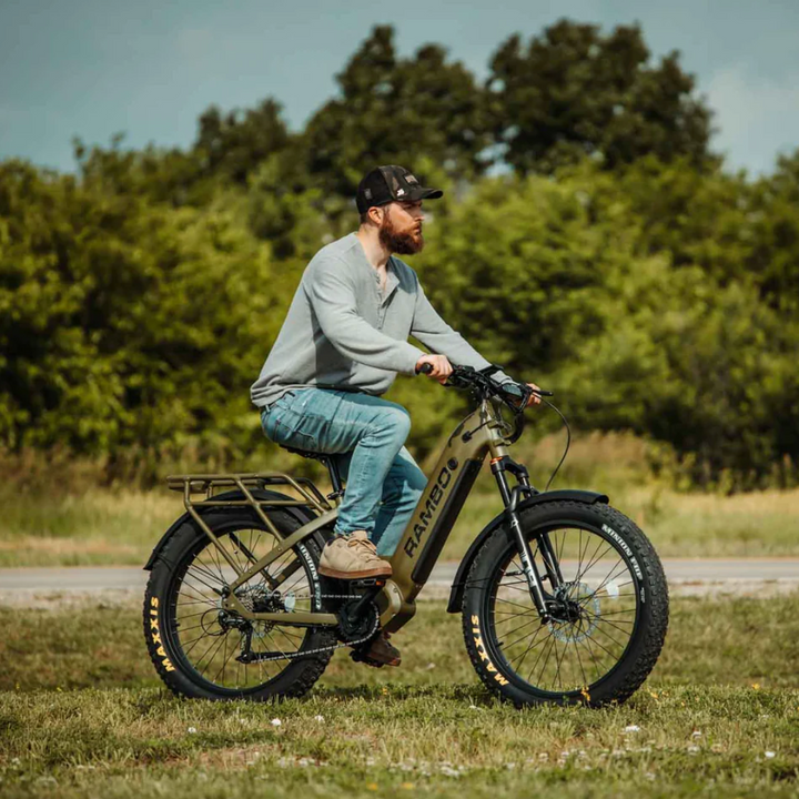 RAMBO Rebel 2.0| 48V 15Ah LG Battery,Quiet Mid-Drive Motor Electric Bike - EBike Haul