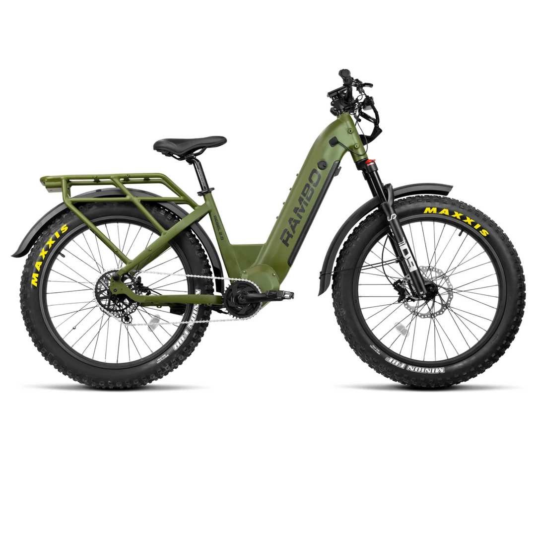 RAMBO Rebel 2.0 SS| Single Speed-1000W Bafang BBSHD Mid-Drive Fat Hunting E-Bike - EBike Haul