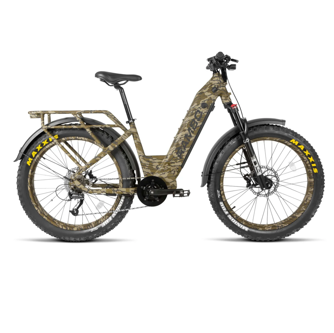 RAMBO Rebel 2.0| 48V 15Ah LG Battery,Quiet Mid-Drive Motor Electric Bike - EBike Haul