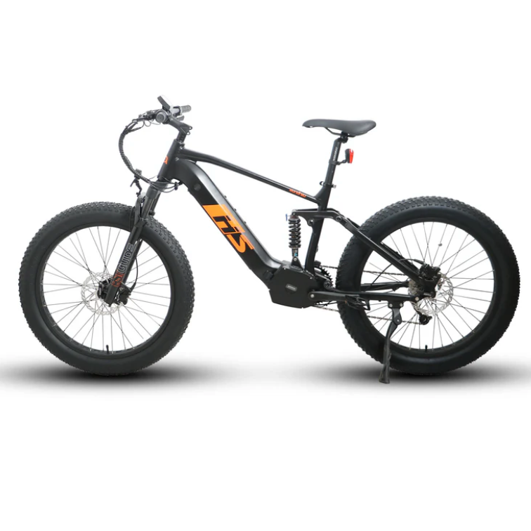 Eunorau FAT-HS| Hunter X8 Full Suspension 1000W Mid-Drive Fat Tire EBike - EBike Haul