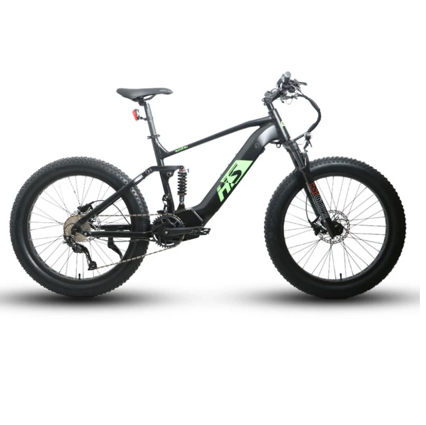Eunorau FAT-HS| Hunter X8 Full Suspension 1000W Mid-Drive Fat Tire EBike - EBike Haul
