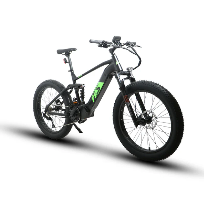 Eunorau FAT-HS| Hunter X8 Full Suspension 1000W Mid-Drive Fat Tire EBike - EBike Haul