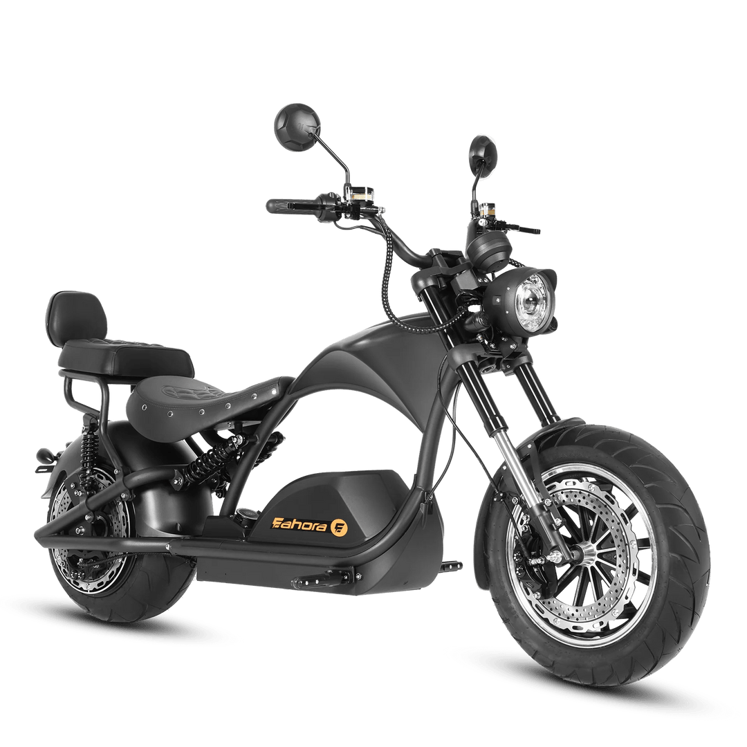 Eahora| Knight M1PS Two Seat Harley-Style 50MPH E-Moped Scooter