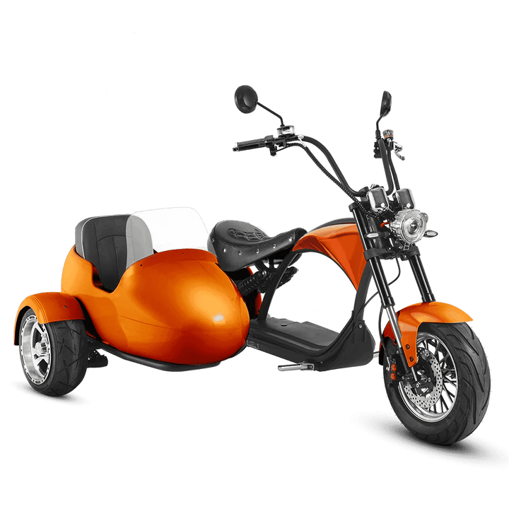 Eahora|M1P Plus + Sidecar 3000W, 60V 30Ah E Chopper Motorcycle