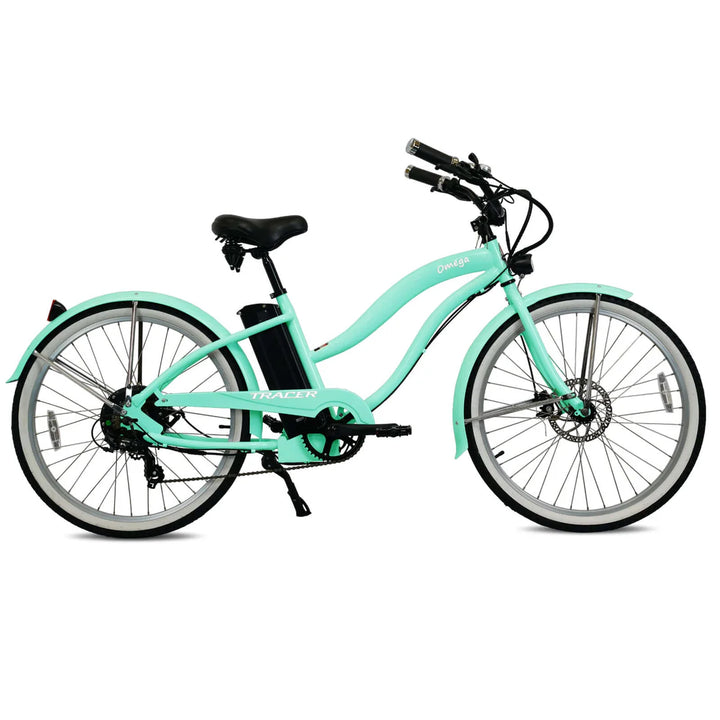 Tracer OMEGA 26" 7 Speed Electric Beach Cruiser Bike for WOMEN 500W - EBike Haul