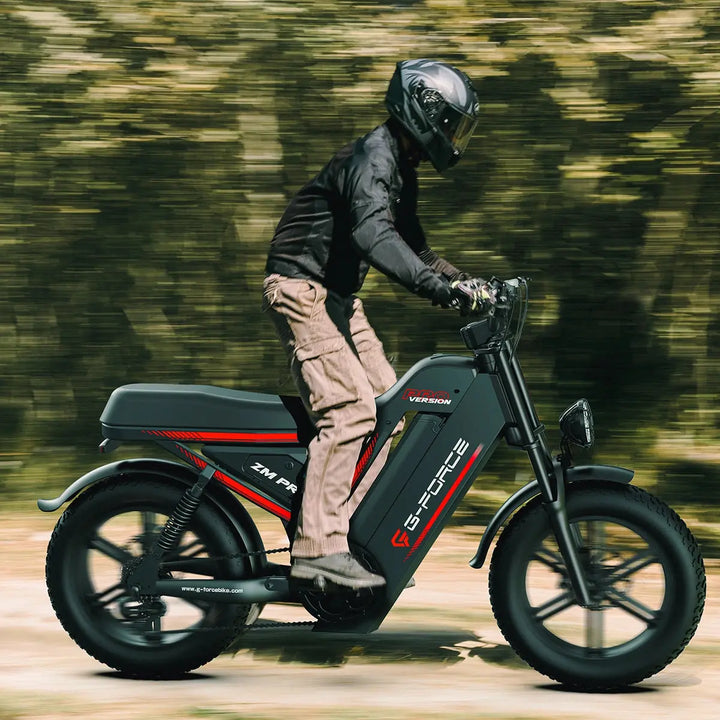 G-FORCE ZM PRO| 1500W Peak, 200-Mile, Full Suspension Fat Tire E-Bike - EBike Haul