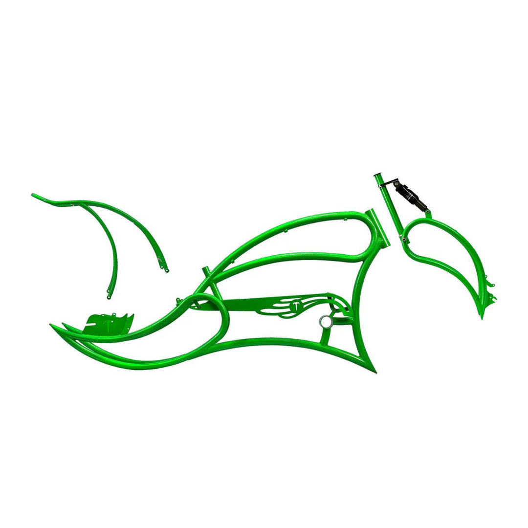 Tracer FM-Leopard 3i Pro 26" Stretch Beach Cruiser Steel Frame, Springer Fork and Chain Guard Included - EBike Haul