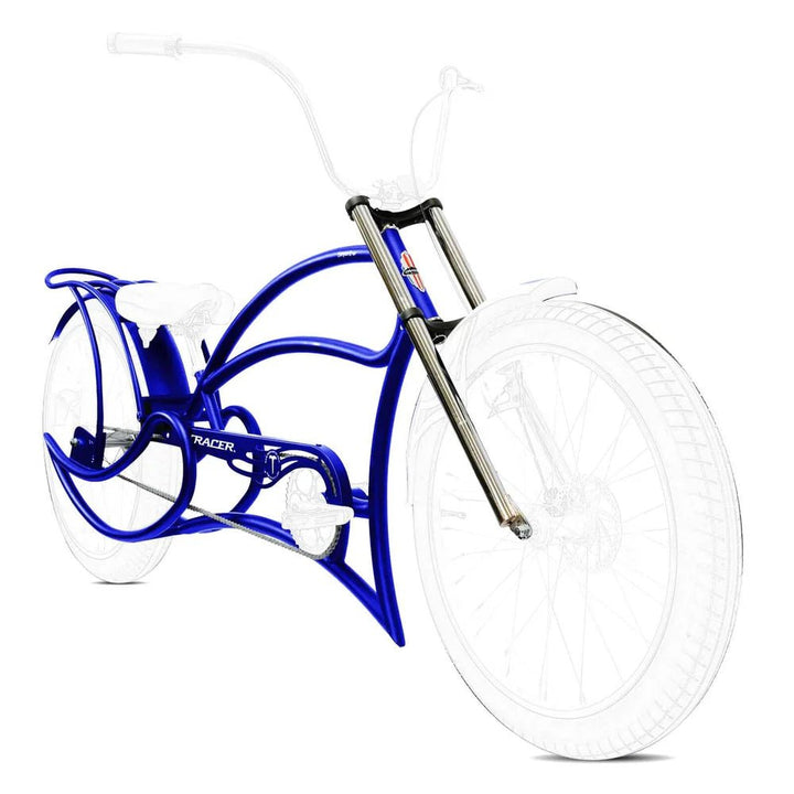 Tracer FM-Leopard GT 26" Stretch Beach Cruiser Steel Frame Triple Tree Fork and Guard - EBike Haul