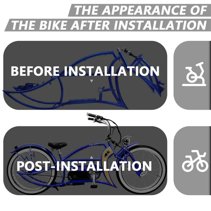 Tracer Signature Pro 26" Chopper Cruiser Electric Bike Frame - EBike Haul