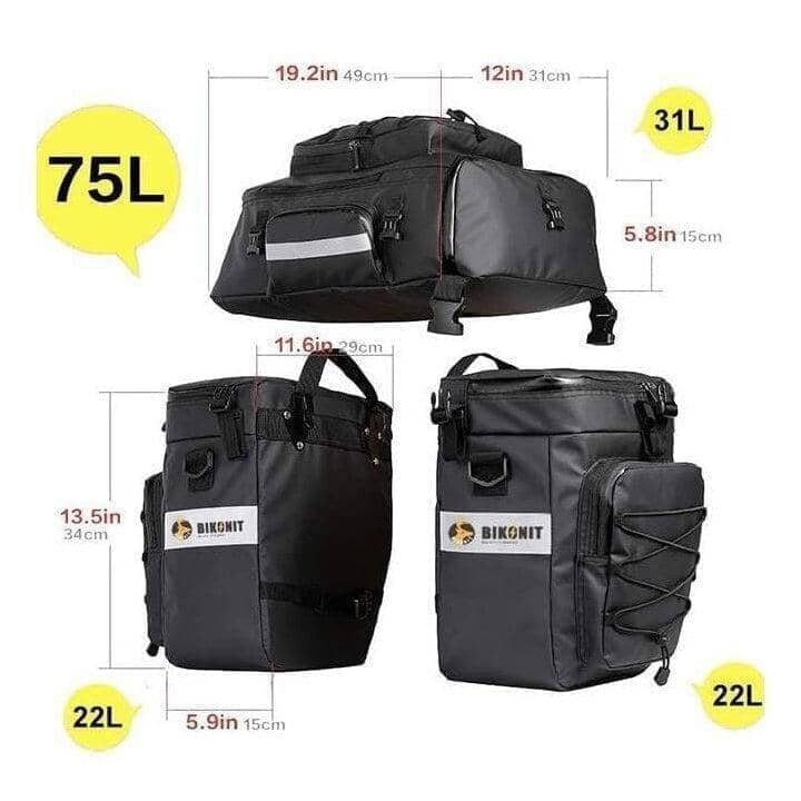 BIKONIT BIKONIT Pannier Bag Set 3 in 1 - eBike Haul