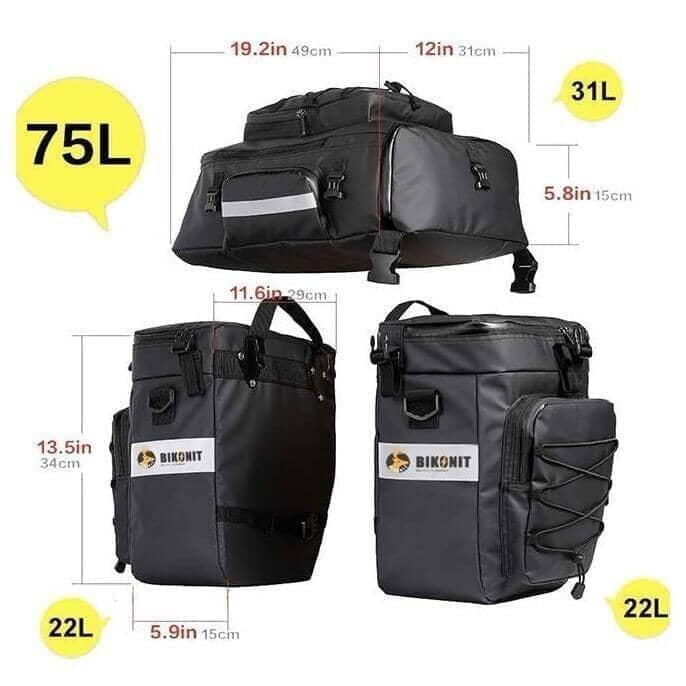 BIKONIT BIKONIT Pannier Bag Set 3 in 1 - eBike Haul