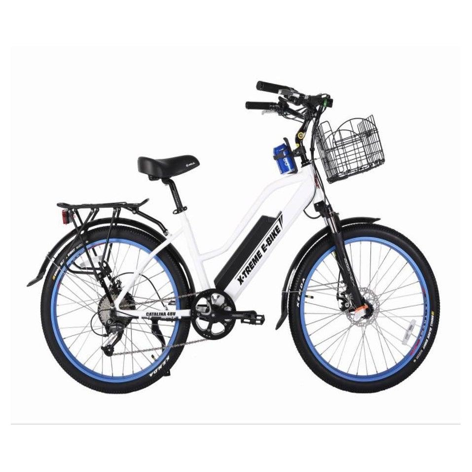 X-Treme Catalina Step-Through Beach Cruiser 48 Volt Lithium Powered Electric Bike - eBike Haul