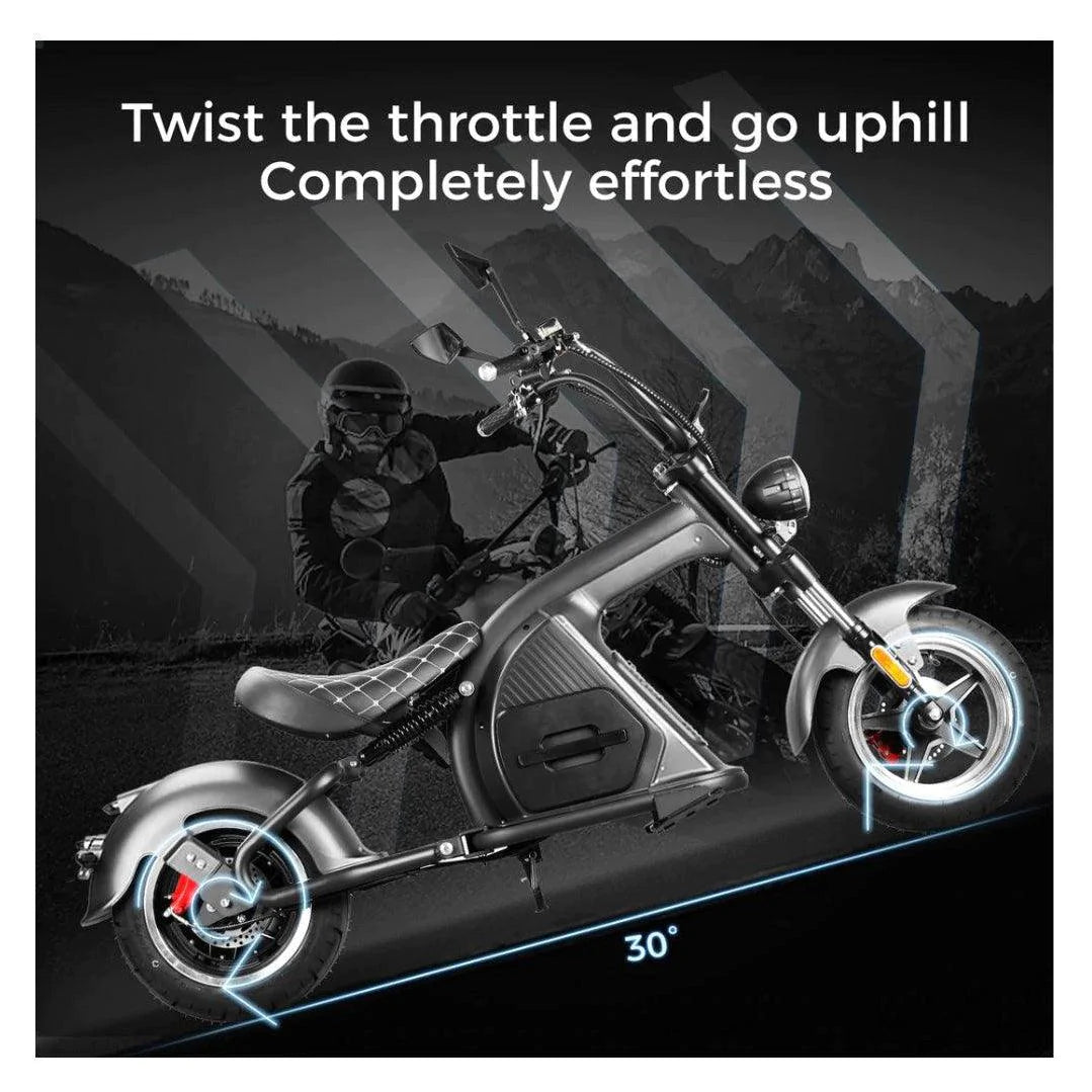 eahora Eahora EMOTO M8 2000W Electric Fat Tire Scooter Chopper - eBike Haul