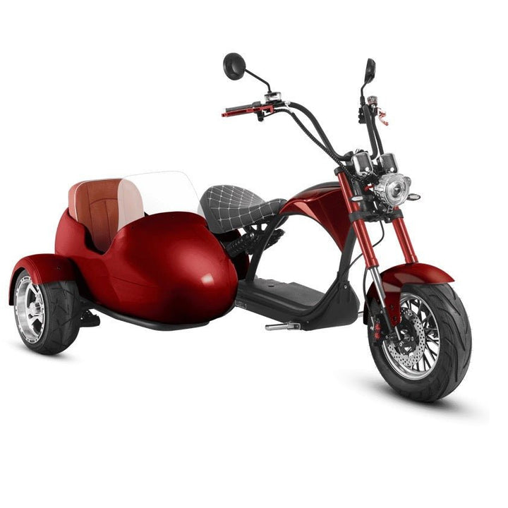eahora Eahora M1P 2000W Electric Fat Tire Scooter Chopper + Sidecar - eBike Haul