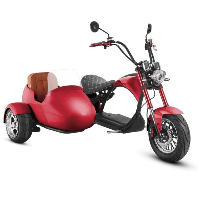 eahora Eahora M1P 2000W Electric Fat Tire Scooter Chopper + Sidecar - eBike Haul