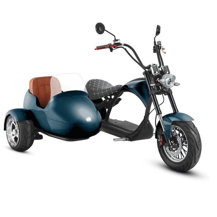 eahora Eahora M1P 2000W Electric Fat Tire Scooter Chopper + Sidecar - eBike Haul