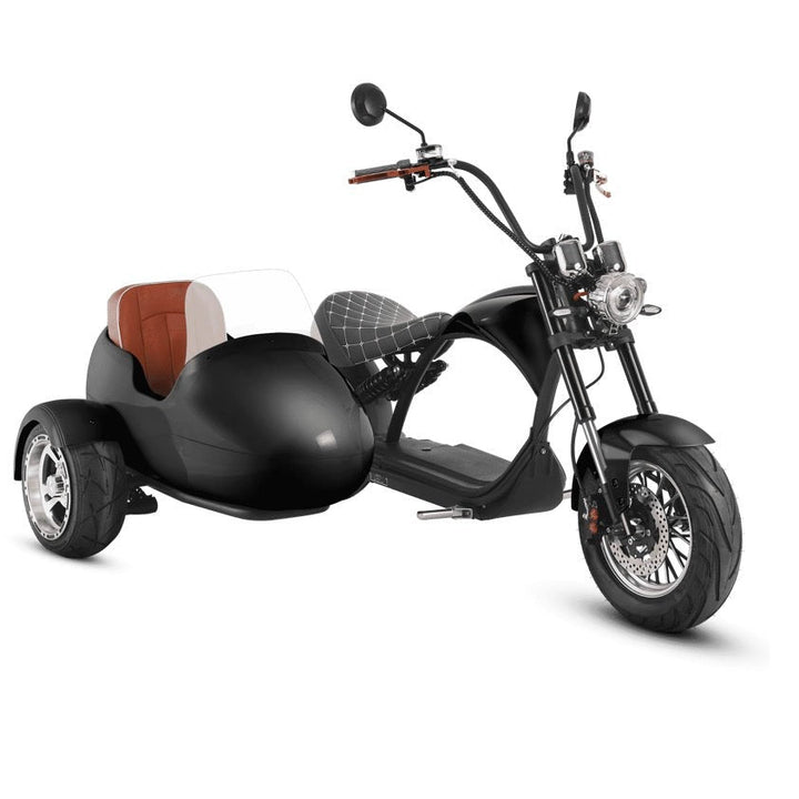 eahora Eahora M1P 2000W Electric Fat Tire Scooter Chopper + Sidecar - eBike Haul