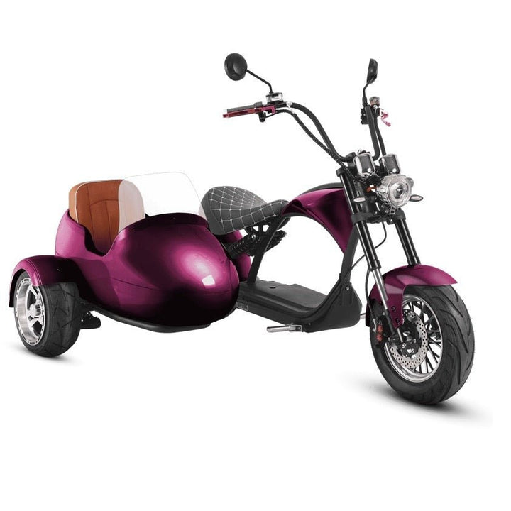 eahora Eahora M1P 2000W Electric Fat Tire Scooter Chopper + Sidecar - eBike Haul
