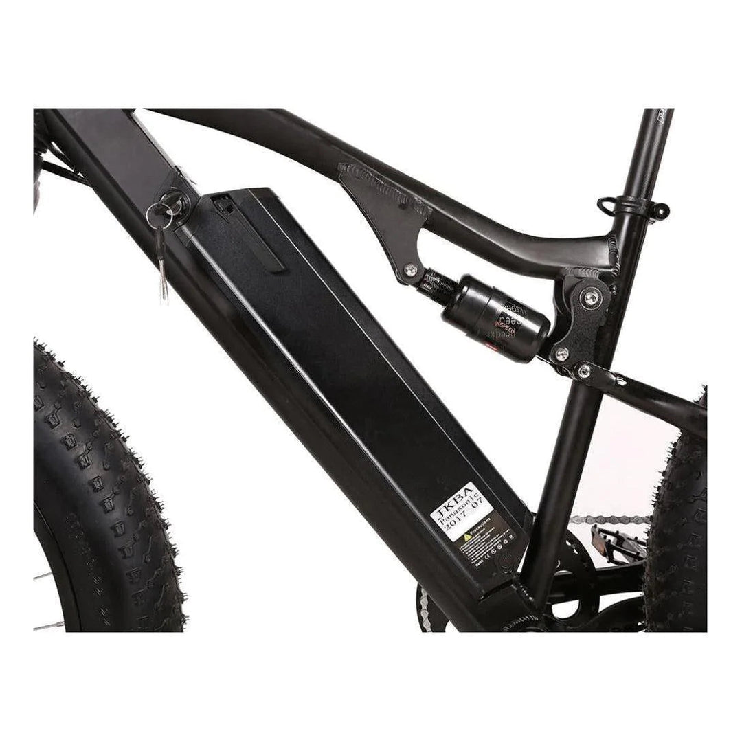 X-Treme Rocky Road 48 Volt 17 Amp Lithium Powered Full Suspension Fat Tire Mountain Electric Bike - eBike Haul