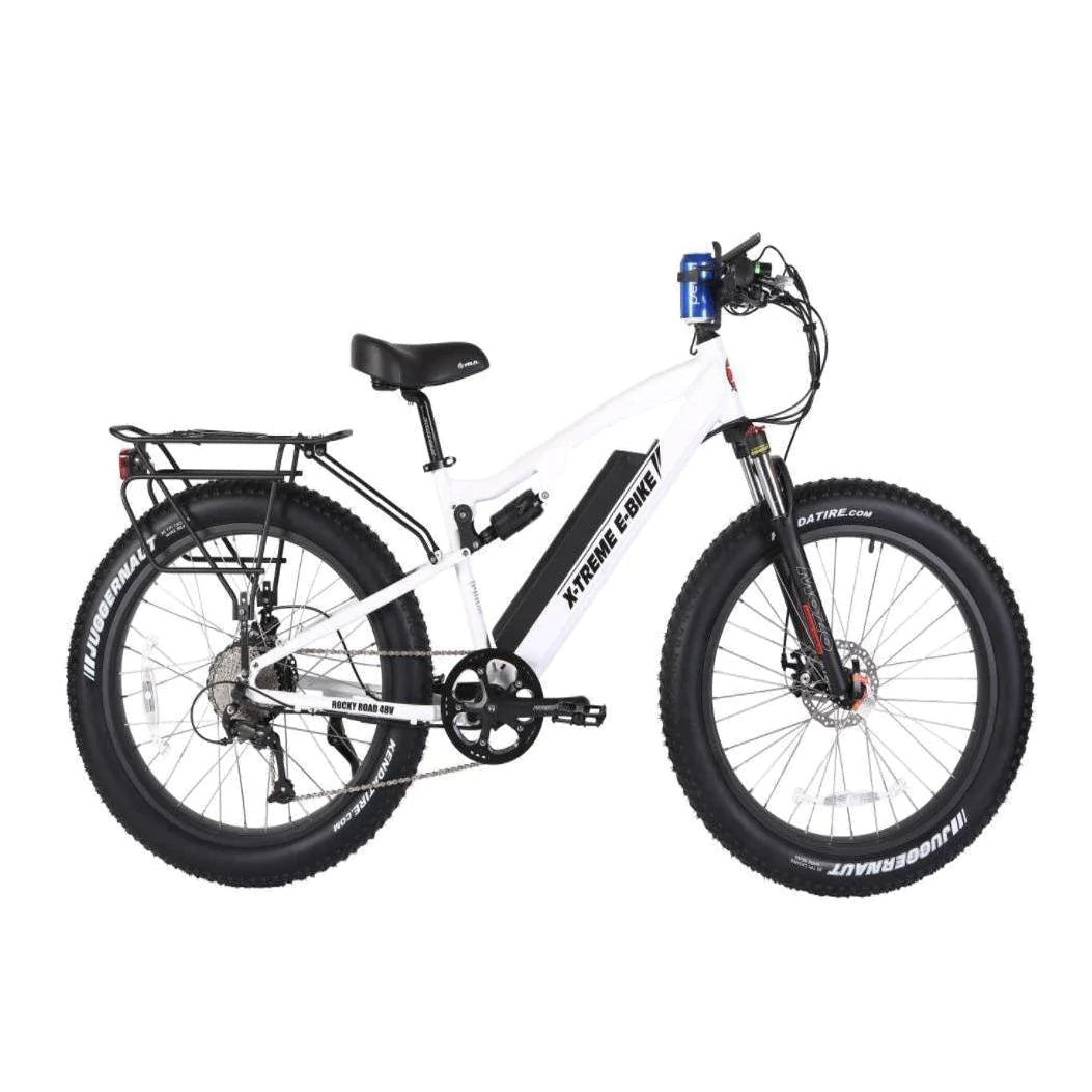 X-Treme Rocky Road 48 Volt 17 Amp Lithium Powered Full Suspension Fat Tire Mountain Electric Bike - eBike Haul