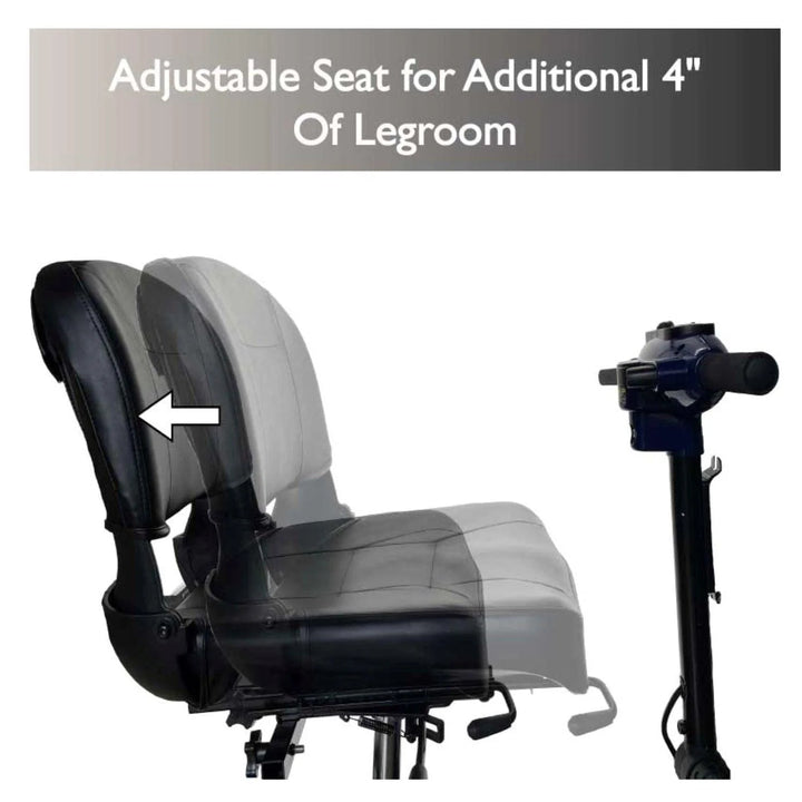 Zip'r Sliding Seat for Traveler & Xtra Mobility Scooters - eBike Haul