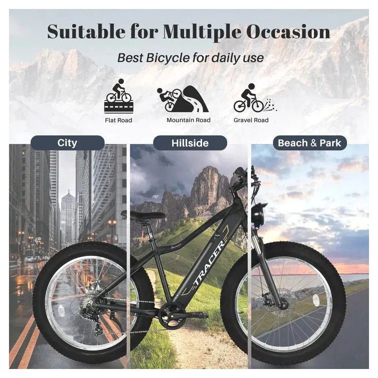 TRACER TRACER| TACOMA 26" 48V/12.8Ah Fat Tire Electric Mountain Bike - eBike Haul