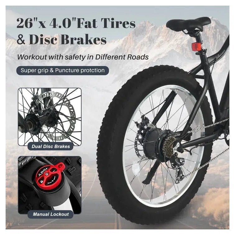 TRACER TRACER| TACOMA 26" 48V/12.8Ah Fat Tire Electric Mountain Bike - eBike Haul