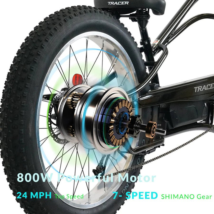 TRACER TRACER| TRACKER GT 26" 800W Stretch Electric Bike - eBike Haul