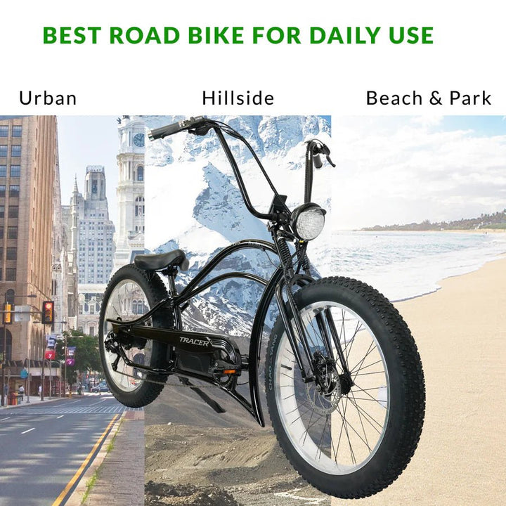 TRACER TRACER| TRACKER GT 26" 800W Stretch Electric Bike - eBike Haul