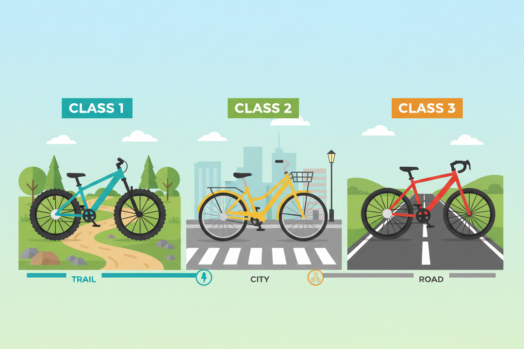 E-Bike Classes Explained: Class 1 vs Class 2 vs Class 3