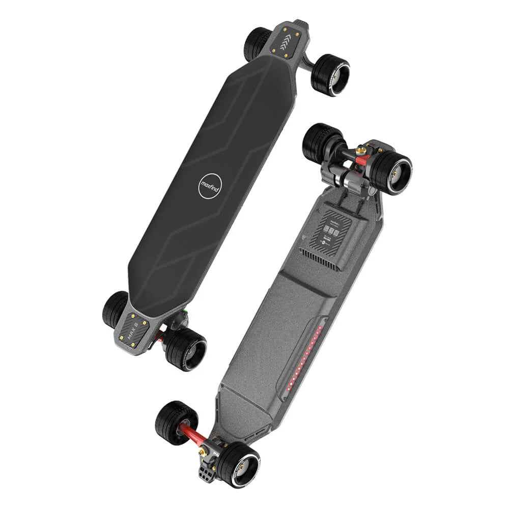 MAXFIND CYBER MAX| High Performance, Flexible Deck, RGB E-Skateboard