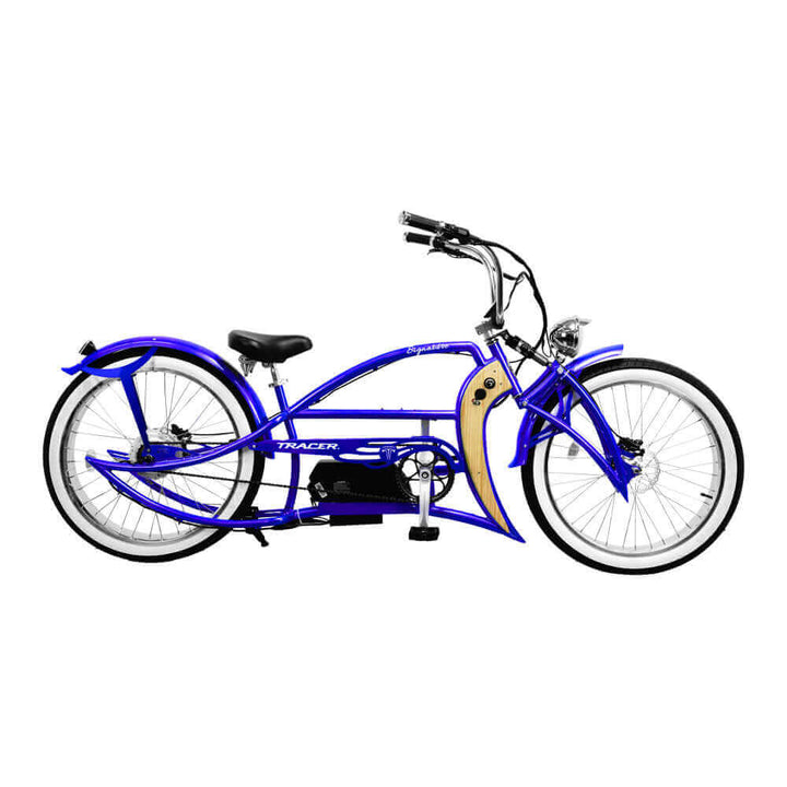 Tracer Signature Pro 26" 800W Chopper Cruiser Electric Bike | USB & Lighter Port