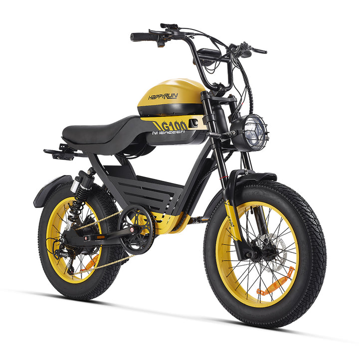 HappyRun G100 Electric Bike with 2000W Dual Battery 80-Mile Range