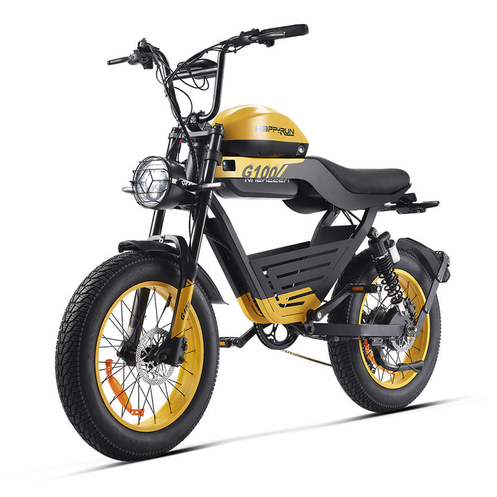 HappyRun G100 Electric Bike with 2000W Dual Battery 80-Mile Range