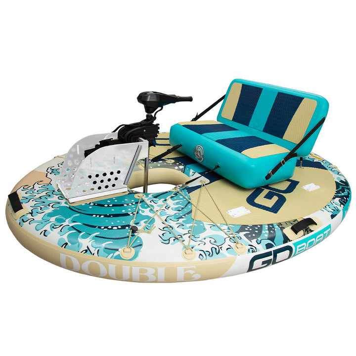 GOBOAT|Double Wave| 2-Person Portable Electric Floating Boat